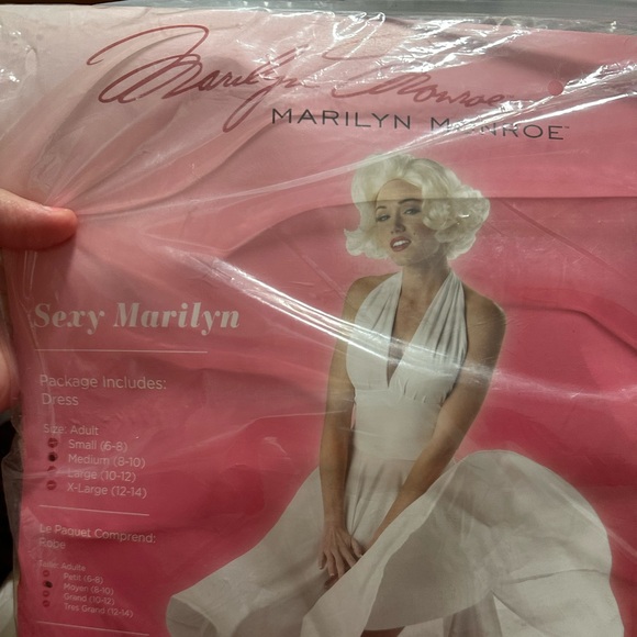 Marilyn Monroe costume and wig! Dress is a Medium Size - Picture 2 of 4